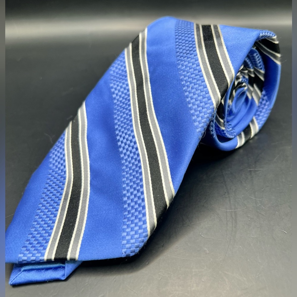 Bugatti- Mens Blue/Black/Grey/ White Tie